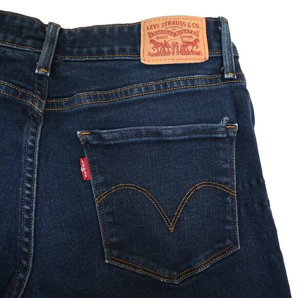 Levi's Mid Rise Skinny Jeans Dark Wash Womens 8 - Picture 7 of 10